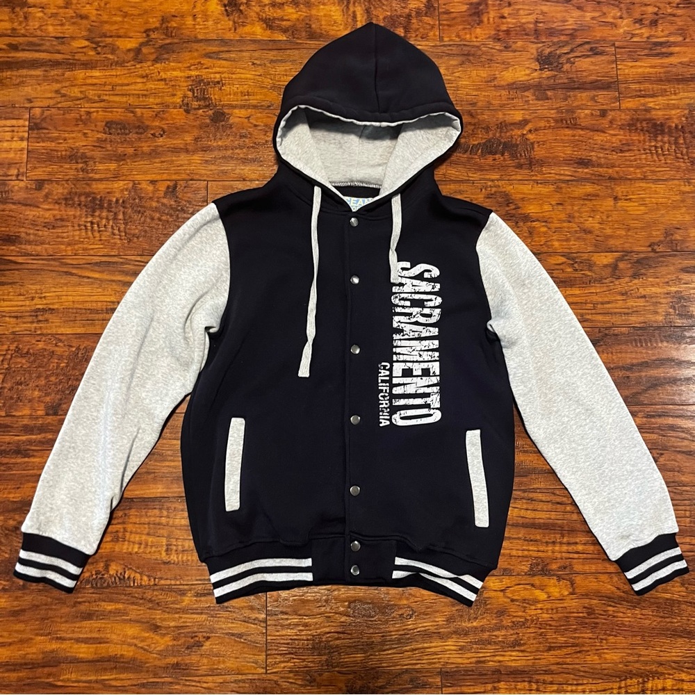 Navy Blue and Grey Sacramento Sports Jacket